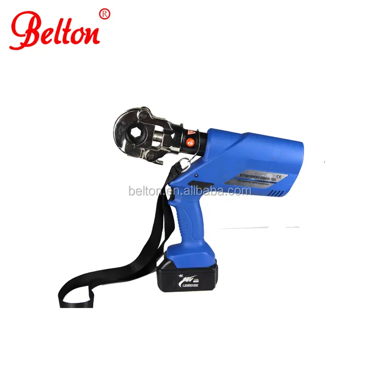 Rotatable battery powered hydraulic hose crimping tool rebar tie gun