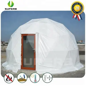 Geodesic Dome Tent Waterproof 6m Glamping Hotel Geodesic Dome Tent For Resort
