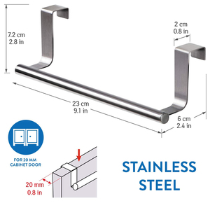 Strofinaccio da tè in acciaio inox gancio <span class=keywords><strong>per</strong></span> cucina bagno armadio soggiorno ufficio-sopra la porta porta dell'armadio <span class=keywords><strong>per</strong></span> attrezzi di abbigliamento - Product Image 5