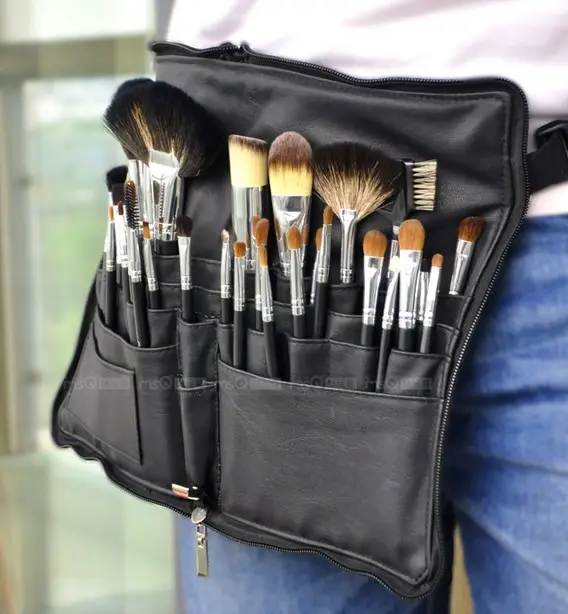 Wholesale Sable Hair Makeup Brushes Sets With Belt