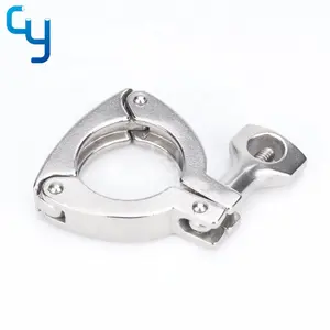 Stainless steel sanitary pipe clamp fittings three piece clamp three segment tri clamp
