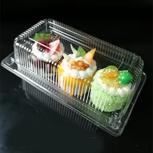 High quality Food grade Disposable Rectangular Clear Plastic Packaging Box