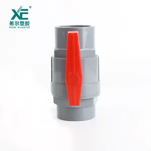 Válvula de bola de dos piezas de pvc de plástico de alta calidad, fabricante de China