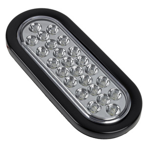 6 "24 LED Ovale Camion <span class=keywords><strong>Remorque</strong></span> Blanc Stop/Turn/Tail Backup Light W/Flush Mount - Product Image 4