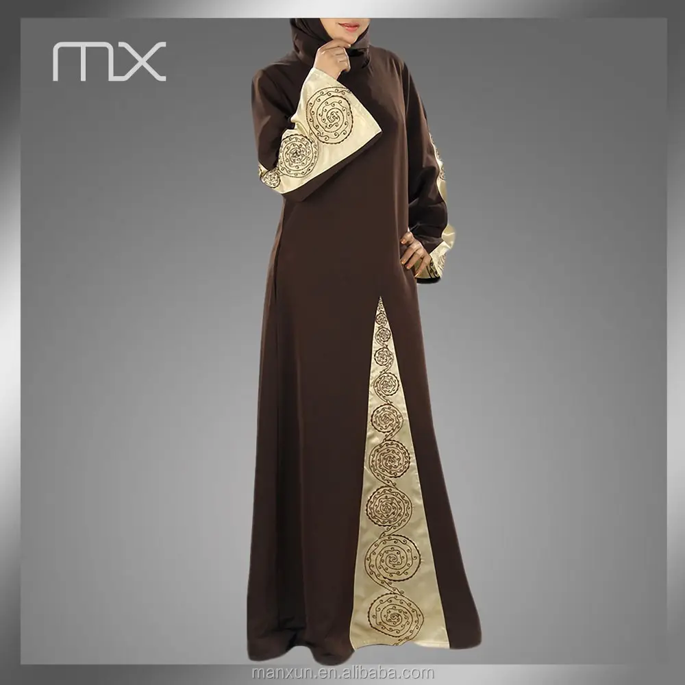 Modische langärmlige arabische Frauen abaya marok kanis che Kaftan islamische Frauen ethnische Kleidung