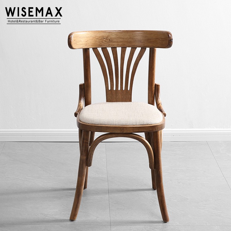 Retro Style Bentwood Thonet Chair - Vintage Leather Padded Dining