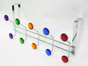 เหนือประตูที่มีสีสันลูกปัดตะขอเสื้อโลหะ - Product Image 2