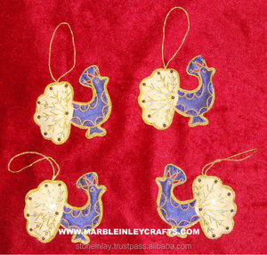 Christmas Tree Decoration Ornament Peacock Design Shape - Product Image 1