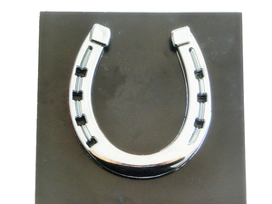 Emblème de badge de <span class=keywords><strong>voiture</strong></span> en chrome électrolytique en forme de sabot de <span class=keywords><strong>cheval</strong></span> - Product Image 3