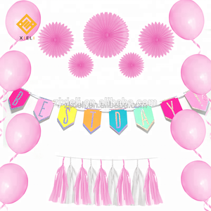 Bannière <span class=keywords><strong>drapeau</strong></span> d'anniversaire pour enfants, fournitures pour fête d'anniversaire, décoration de fête, 2021 - Product Image 2
