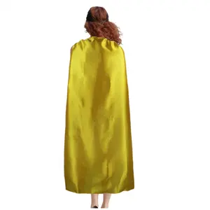 Made in China Halloween Gold Cape Costumes for Kids and Adults