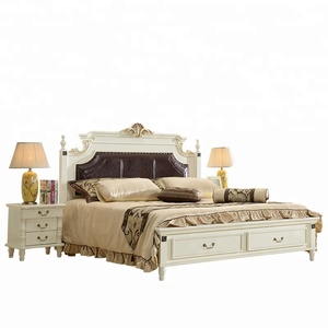 Muebles de lujo para dormitorio antiguo tallado a mano de madera tamaño King, juego de dormitorio de 6 piezas - Product Image 2