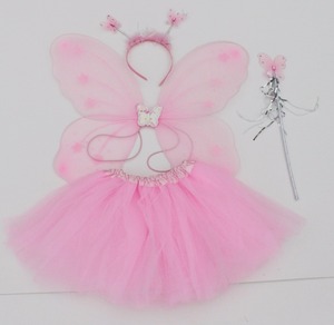 Falda Tutú al por Mayor de Color Sólido Directamente de Fábrica, Tutú Rosa Claro para Niña <span class=keywords><strong>con</strong></span> Alas de Mariposa, Importado de China - Product Image 3