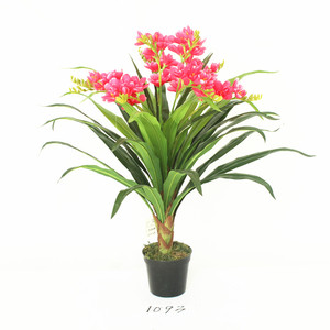 नया आइटम 75 सेमी ग्रीन कृत्रिम रेशम कपड़ा पेड़ के साथ 12*12 सेमी फूलों के बर्तन के साथ - Product Image 2