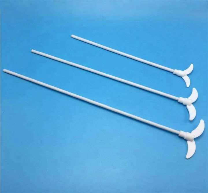 HAIJU Laboratory PTFE Stirring Rod With Paddle for Electric Overhead Stirrer Mixer Shaft/Paddle Laboratory Experiment