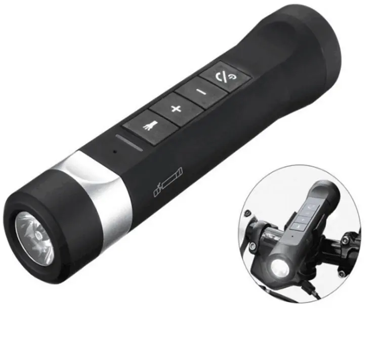 Linterna LED con altavoz magnético, linterna con cargador de batería para bicicleta, Altavoz bluetooth, PSS801 #