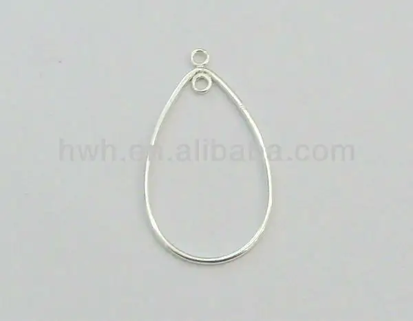 h1140 argento sterling 925 componenti filo goccia forma