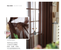 Voile de fenêtre en lin de style naturel de 2,85 m, disponible en stock, fourni directement par l'usine, idéal pour la confection de rideaux.