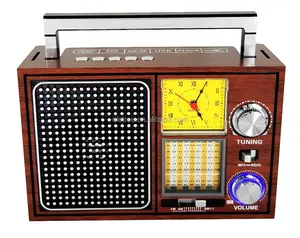 Turchia radio antico <span class=keywords><strong>vintage</strong></span> nostalgico di legno alarm clock radio - Product Image 1