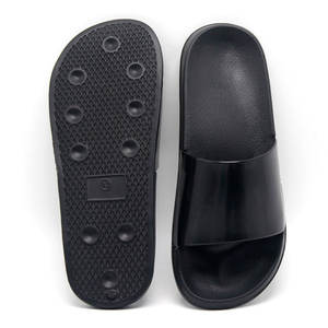 All'ingrosso personalizza il tuo logo pantofola scorrevole in eva nera, sandalo con diapositive in pvc, diapositive a sublimazione vuote nere per donna e <span class=keywords><strong>uomo</strong></span> - Product Image 4