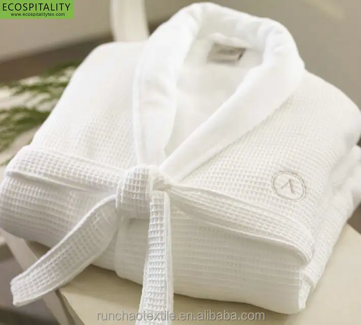 100% Cotton Terry Towel & Waffle Double Layer Hotel Bathrobe in China Waffle Bathrobes