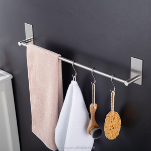 Vente en gros de <span class=keywords><strong>porte</strong></span>-serviettes de douche auto-adhésif moderne en acier inoxydable <span class=keywords><strong>sans</strong></span> perçage requis pour l'installation murale de salles de bain d'hôtel - Product Image 2