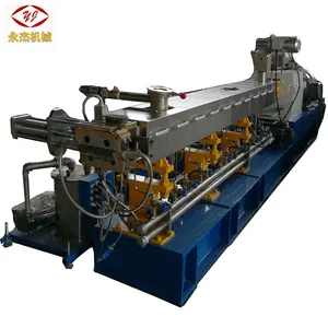 China Nanjing PET flake granulating machine plastic twin screw pelletizing/recycling extruder