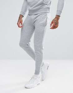 Pakaian Olahraga Kustom Ramping Pakaian Olahraga Pria Kosong Setelan Jogger Pas Otot 100% Katun French Terry Tracksuit Dalam Abu-abu - Product Image 3