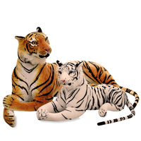 Échantillon gratuit de peluche simulation de tigre brun jumbo en peluche tigre énorme grande taille doux en peluche tigre jouets