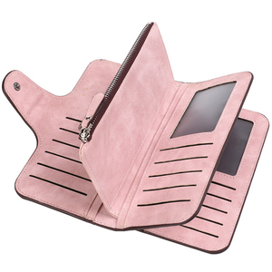 Grande Capacità Matte Cuoio DELL'UNITÀ di elaborazione di Moda <span class=keywords><strong>Femminile</strong></span> Portafogli Portafogli Tri-Fold di Stile Coreano 2019 Nuovo Lungo Del Telefono Della Carta Del Raccoglitore Delle Donne