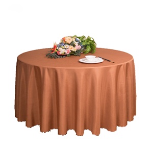 Khăn Trải Bàn Màu Sâm Banh Polyester Tròn Cho Đám Cưới Khăn Trải Bàn Tròn Trơn 132 Khăn Trải Bàn Tiệc Trắng Tùy Chỉnh - Product Image 3