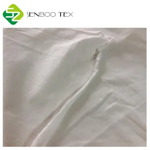 Jersey blanco de 55% cáñamo Natural orgánica de punto tejido 100% de algodón orgánico 45% tela de algodón orgánico camiseta 4 ~ Nivel 5 Supersoft