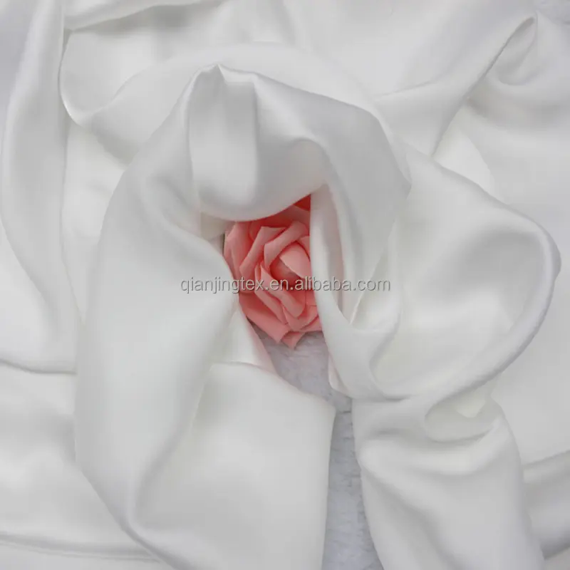 High quality satin woven soft white color PFD chiffon fabric