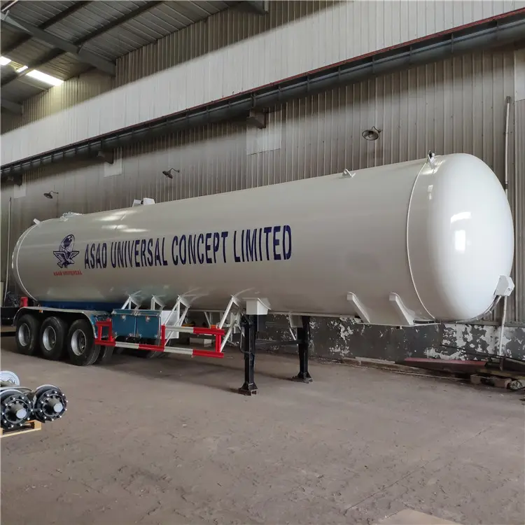 30 ตัน LPG tanker tri - axles รถพ่วง 60CBM แก๊ส LPG แผนที่ tanker