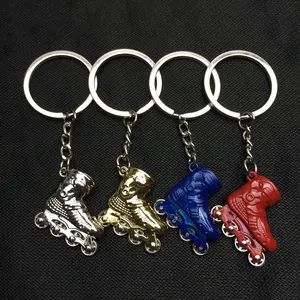 Chain custom bulk shoe keychains Animal ABO OEM customized Metal Promotion Ornament advertising Business Gift wholesale cheap bulk metal roller skate key souvenir metal keychain