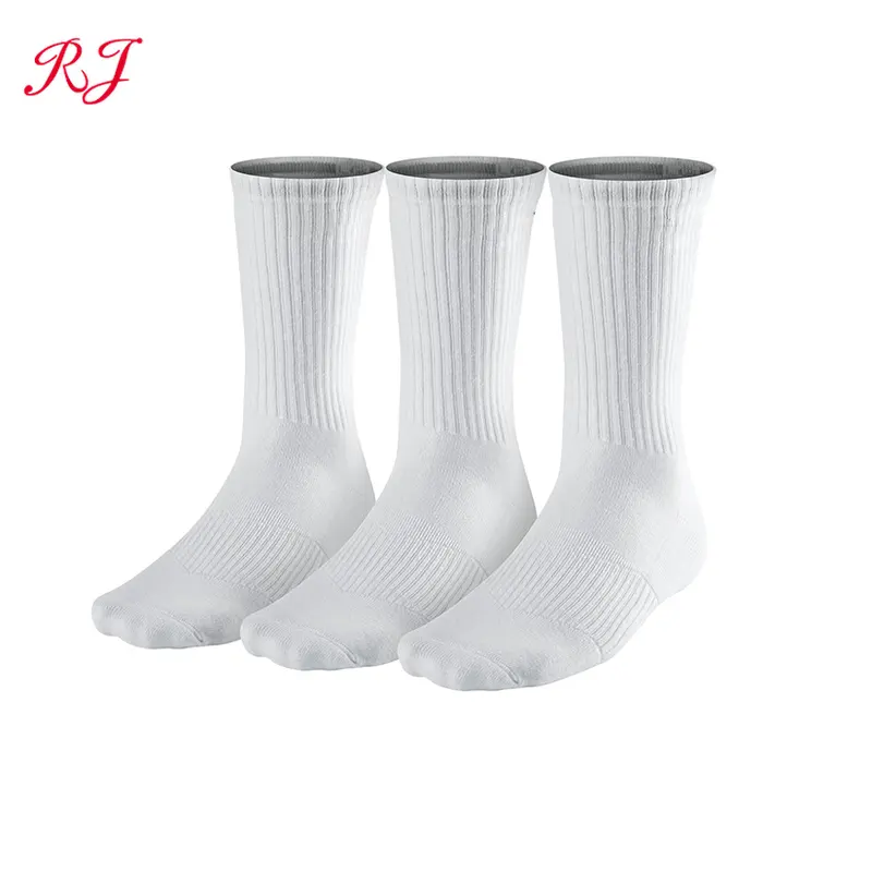 RJ-I-0115スポーツソックス白100% 綿米国アスレチック白人靴下