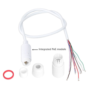 블랙/화이트 구리 PVC 방수 <span class=keywords><strong>POE</strong></span> 인젝터 스플리터 케이블 12V, CCTV IP 카메라 무선 AP NVR 가전제품용 - Product Image 4