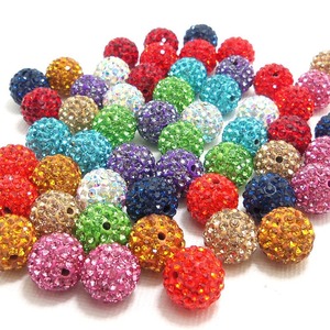 Fashion Bola Kristal Perhiasan Longgar Manik-manik Kristal Temuan Manik-manik Disko - Product Image 1