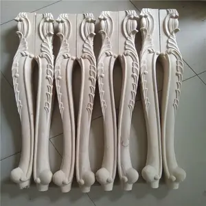 Pernas de mesa de madeira decorativas, pés de madeira dobrados