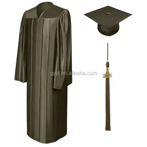 100% Polyester Shiny Finished Graduation Gown Cap grads regalia