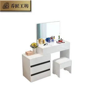 Muebles de dormitorio de fabricante chino, tocador de diseño simple moderno con espejo, tocador de maquillaje