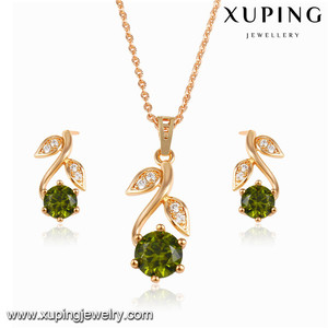 63993 Xuping nuovo modo 18 k placcato oro insieme dei monili con il pendente e <span class=keywords><strong>orecchini</strong></span> - Product Image 3