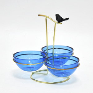 Wire Design 2 Tier Snack <b>Display</b> <b>Rack</b> with 4 Pieces Tray - Product Image 2