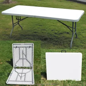 NEW HEAVY DUTY FOLDING TABLE 6 FT CAMPING PICNIC BANQUET PARTY GARDEN BBQ TABLES 6FT