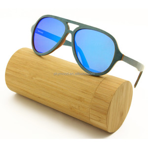 3025 Bleu Noen Femme Hommes Femelle Personnalisé Polarisées Miroir Bambou Bois lunettes de Soleil <span class=keywords><strong>Aviateur</strong></span> - Product Image 1
