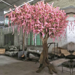 Sakura fiore artificiale <span class=keywords><strong>albero</strong></span> Artificiale di seta fiore di ciliegio con fiori di glicine alberi di nozze per la decorazione la piccola quantità - Product Image 2