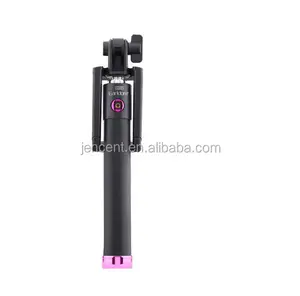 hot sale wholesale wired small cable take pole selfie stick, metal automated selfie stick wired