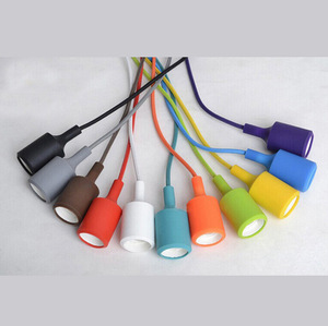 Commercio all'ingrosso Dell'annata Pendente di Silicone Ceilling Lampada <span class=keywords><strong>Da</strong></span> <span class=keywords><strong>Parete</strong></span> Regolabile E27 <span class=keywords><strong>Portalampada</strong></span> con Filo di Silicone - Product Image 3