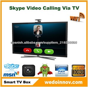 Originario receptor de la TV cámara micrófon para Skype androide 4.2 allwinner A20 dual core 1GB DDR3 decodificador tv digital - Product Image 6