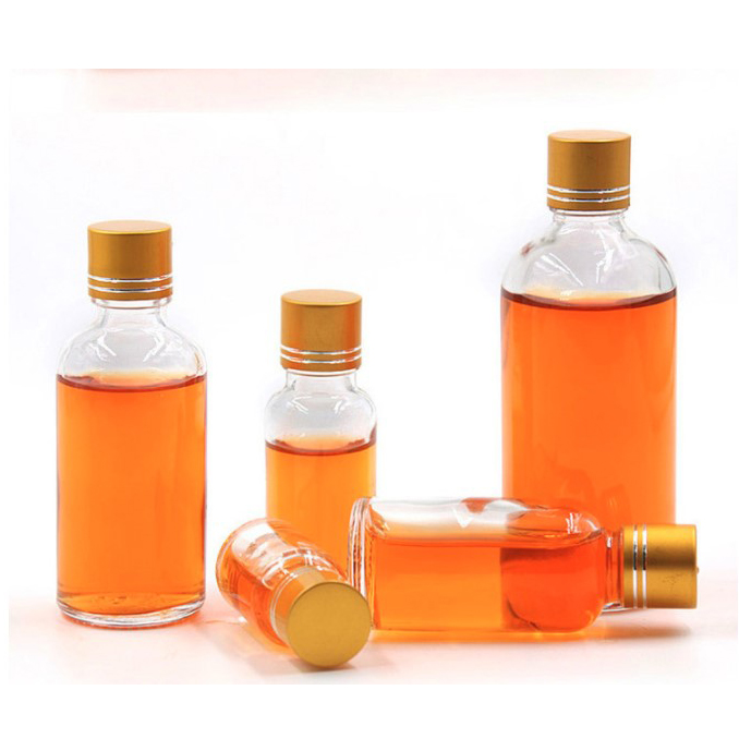 Customized clear medicine bottle for liquid glass medicine bottle with plastic lid